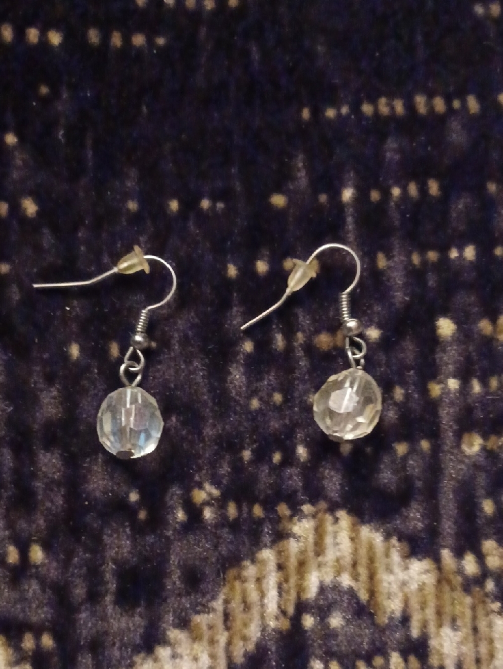 4/$30 Clear Bead Drop Dangle Earrings